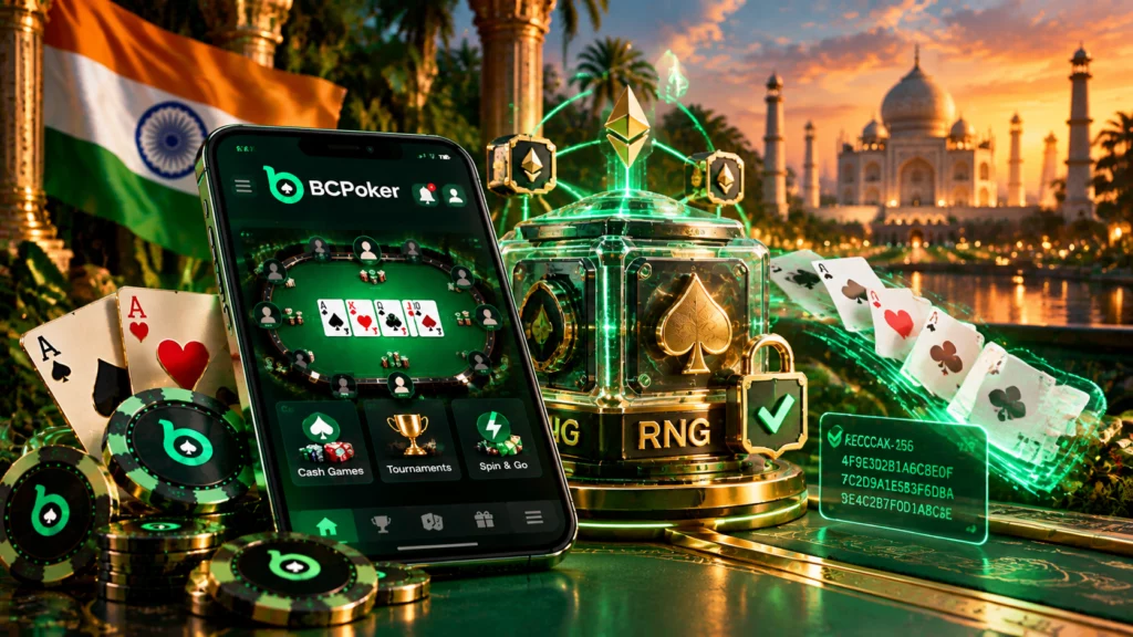BCPoker India provably fair RNG